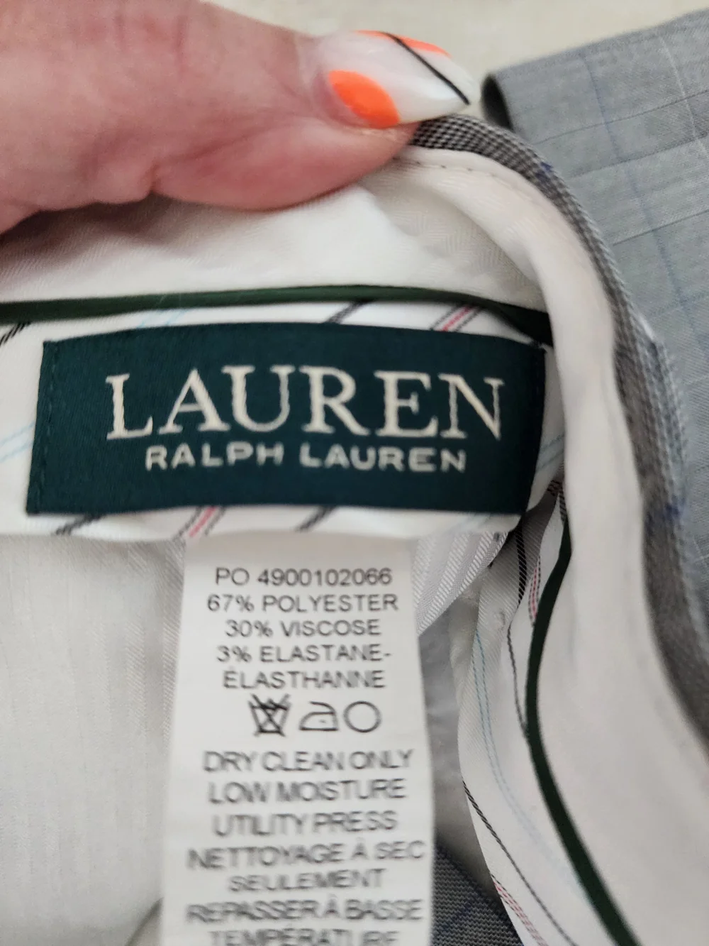 Ralph Lauren Gray Windowpane Kids Suit Jacket & Pants